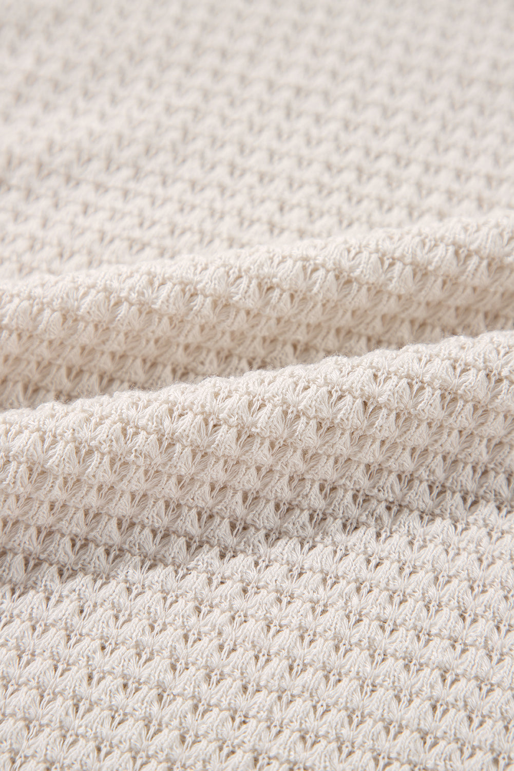 Side Slit V-Neck Long Sleeve Top