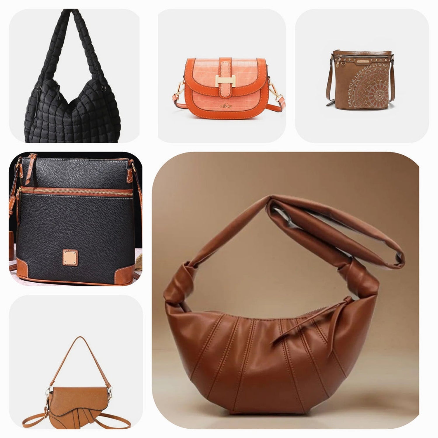 Collection of the best crossbody bags for women, including stylish black crossbody bags, handbags, and travel-friendly options.

