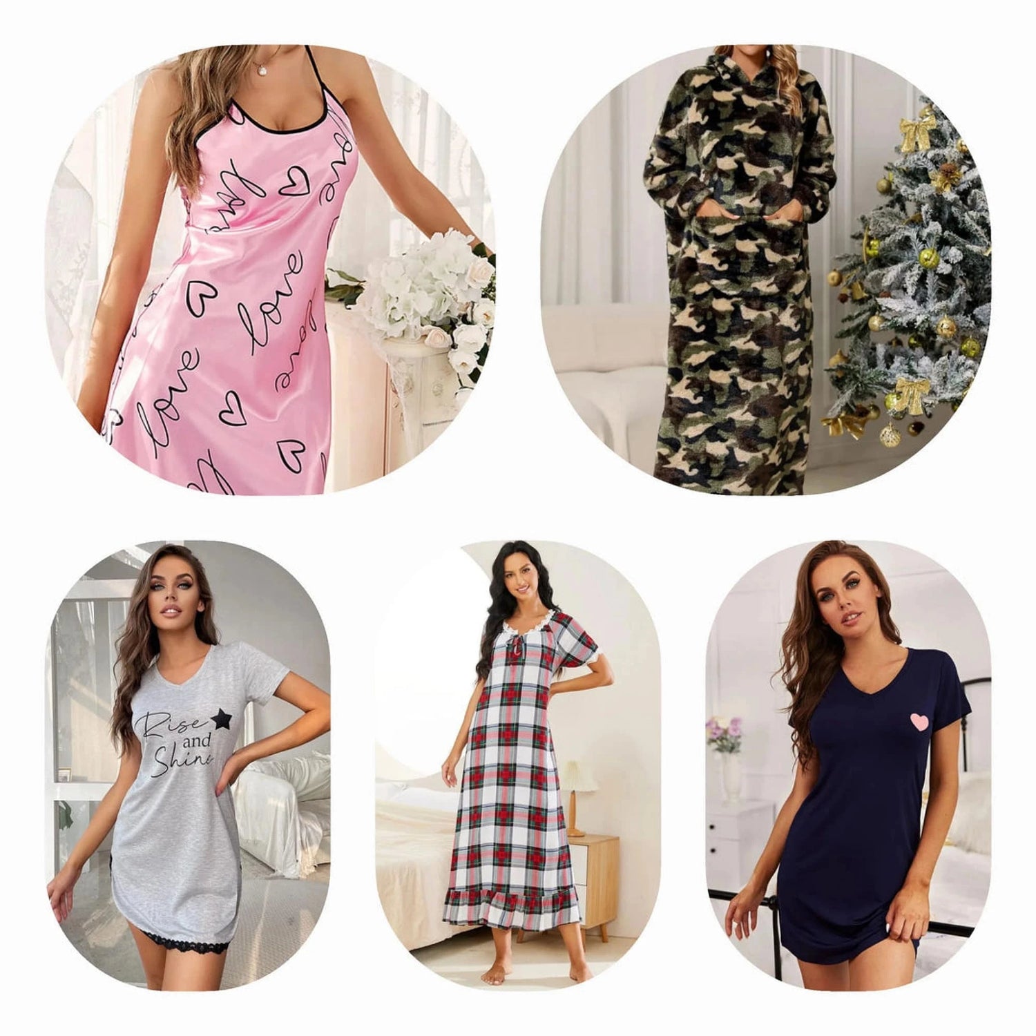 Women’s black long night dress with long sleeves, perfect for a cozy and stylish sleepwear option.
