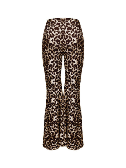 Leopard Flare Pants