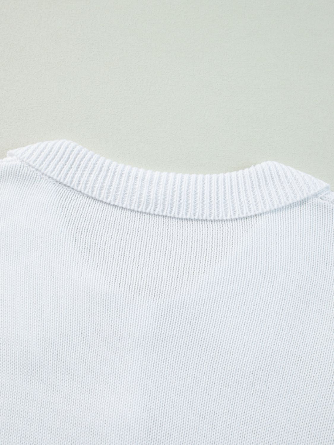 Collared Neck Button Down Long Sleeve Cardigan