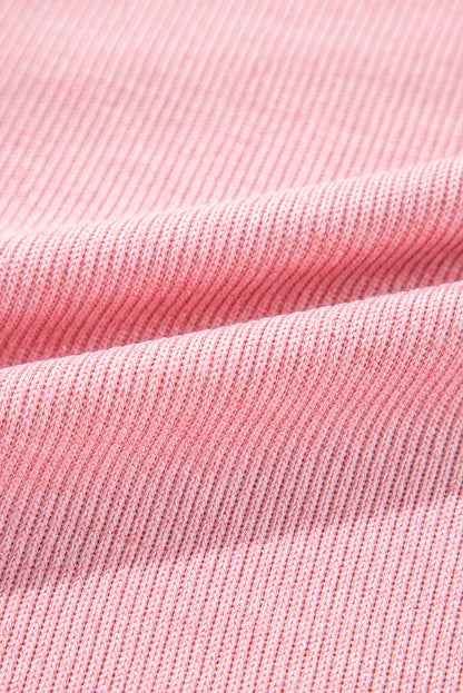 Pocketed Half Button Long Sleeve Sweatshirt