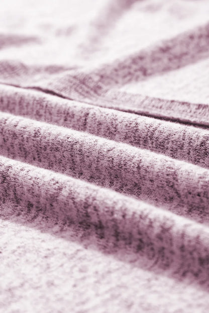 Exposed Seam Round Neck Long Sleeve Top