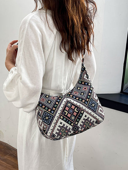 Geometric Adjustable Strap Crossbody Bag
