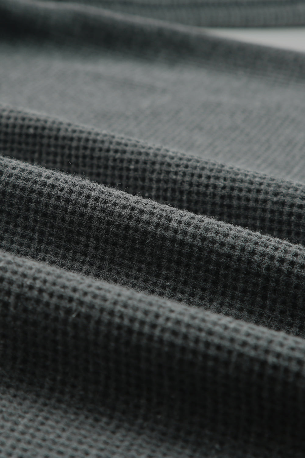 Waffle Knit Button Up Drop Shoulder Jacket