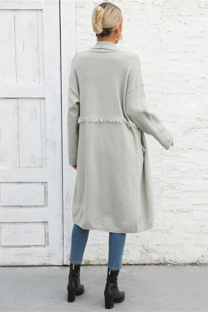 Angel Wings Open Front Pocketed Cardigan