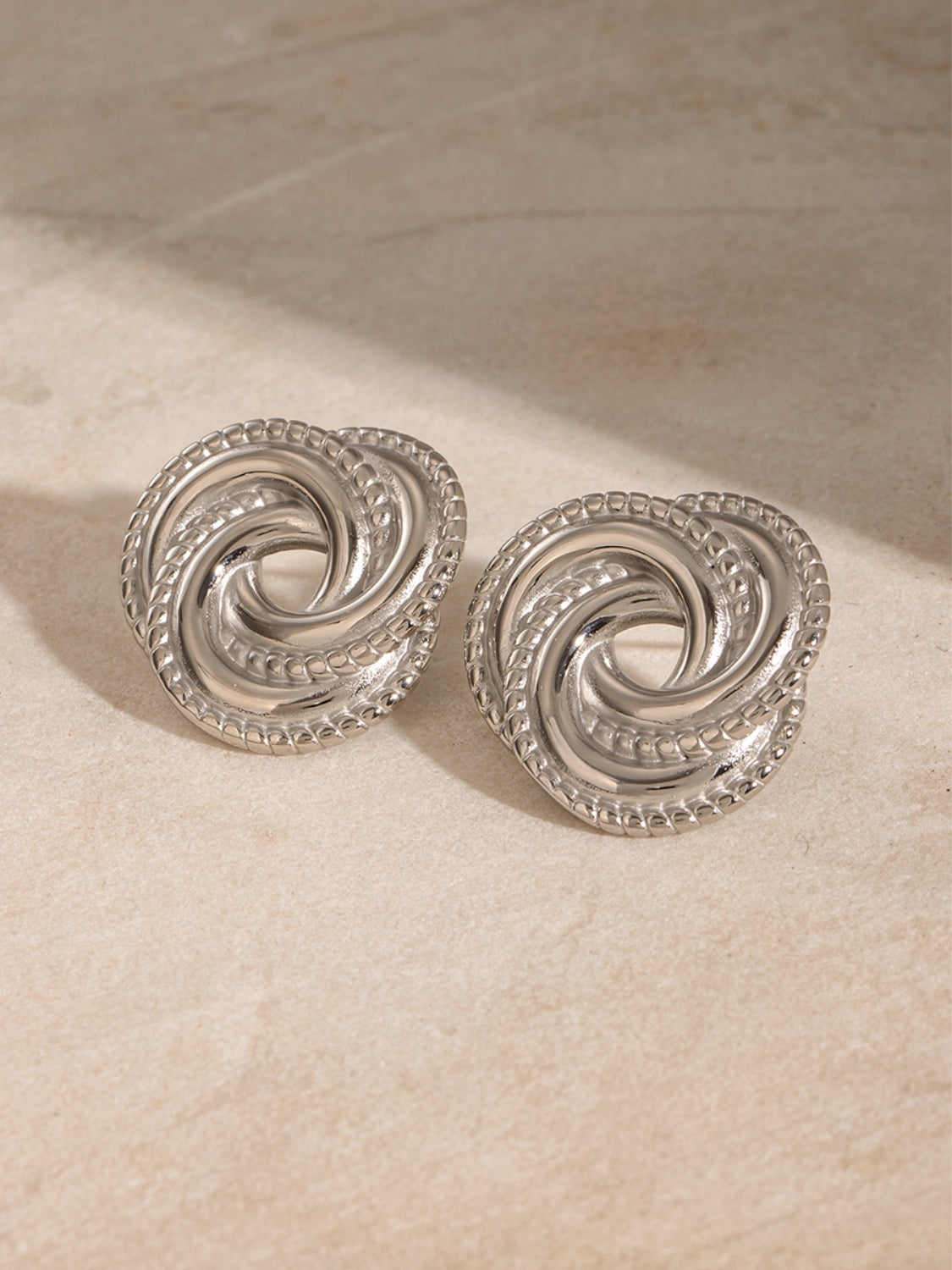 Stainless Steel Volution Stud Earrings