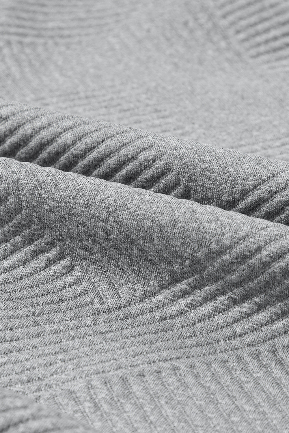 Textured Turtleneck Long Sleeve Sweatshirt