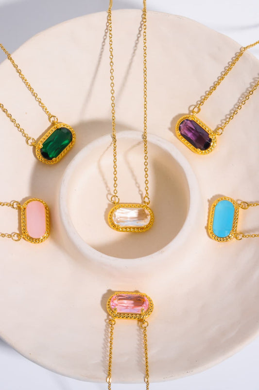 Copper 14K Gold Pleated Pendant Necklace