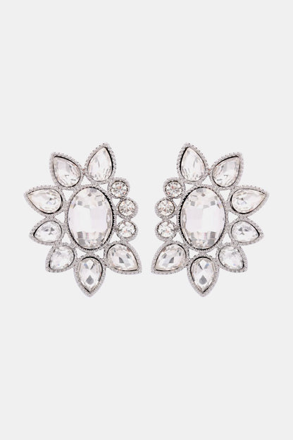 Geometrical Shape Glass Stone Dangle Earrings