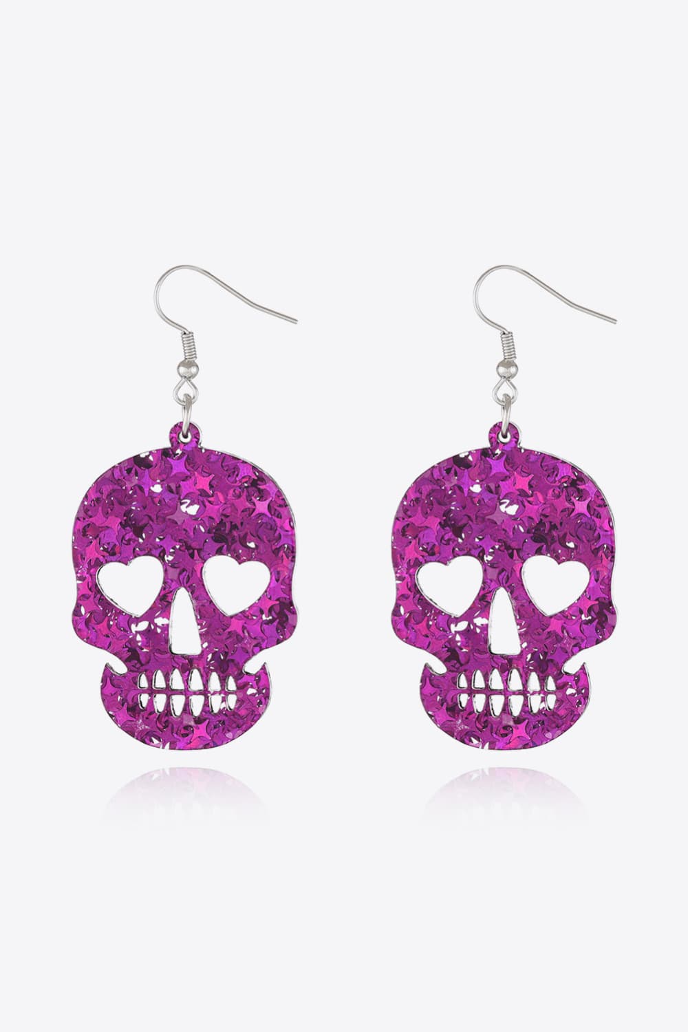 Acrylic Skull Drop Earrings
